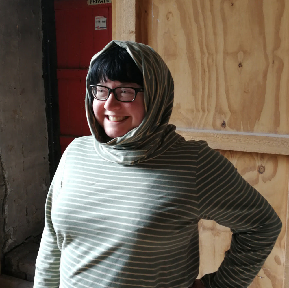 100 Acts of Sewing July '19 - adding a cowl/hood to Shirt No 2