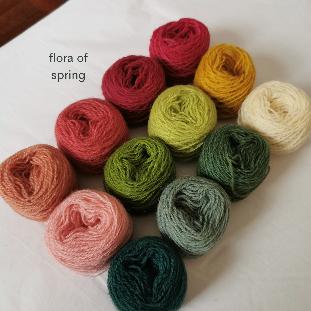 Plant dyed wool embroidery threads by Woollenflower - box set 12