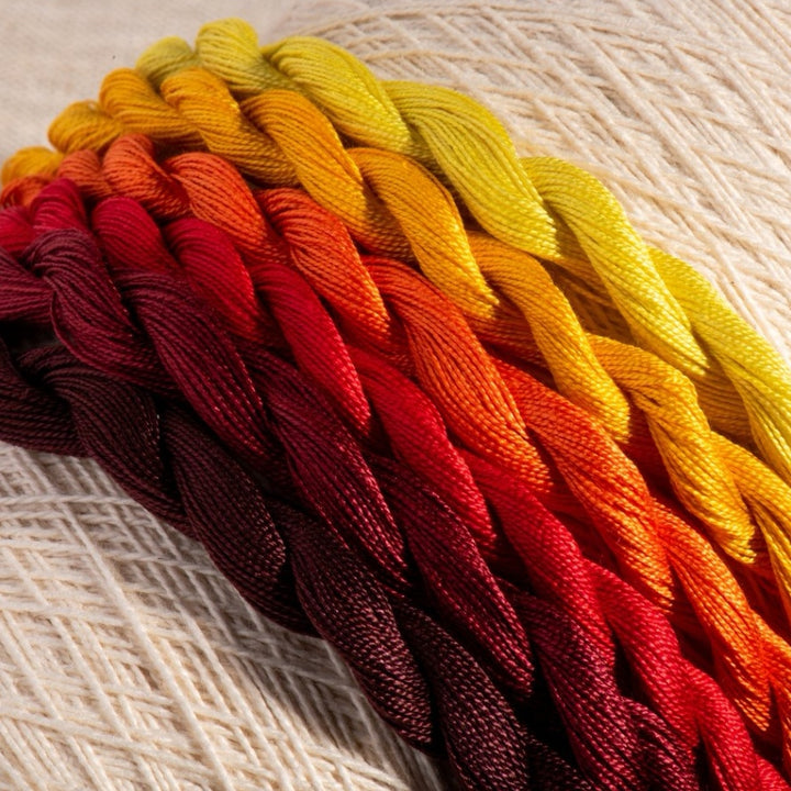 Paint Box Threads - 6 Pack of Hand Dyed Cotton Threads Perle 12