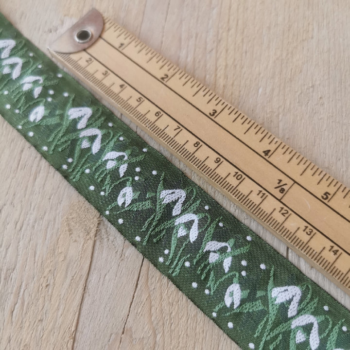 Kafka Snowdrop Ribbon 30mm wide - per 50cm length