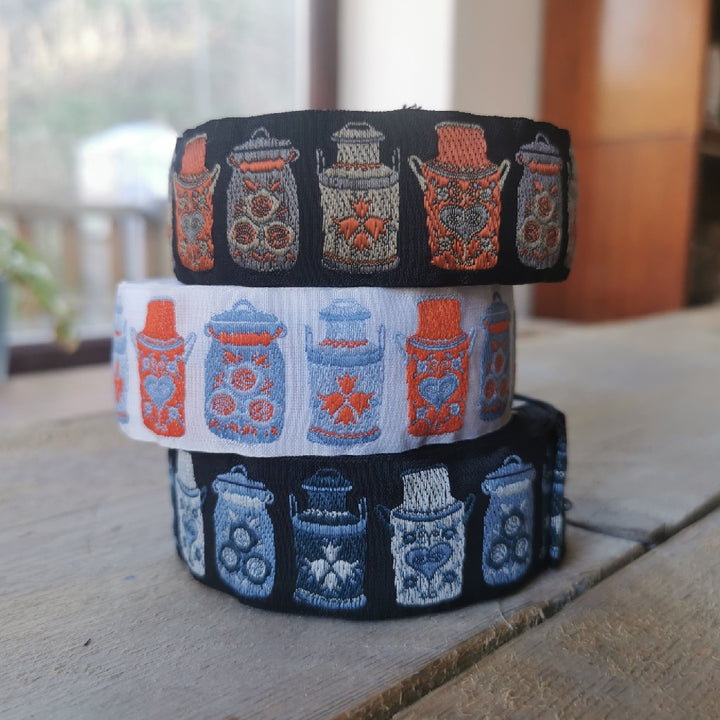 Kafka Milk Churn Ribbon 30mm wide - per 50cm length