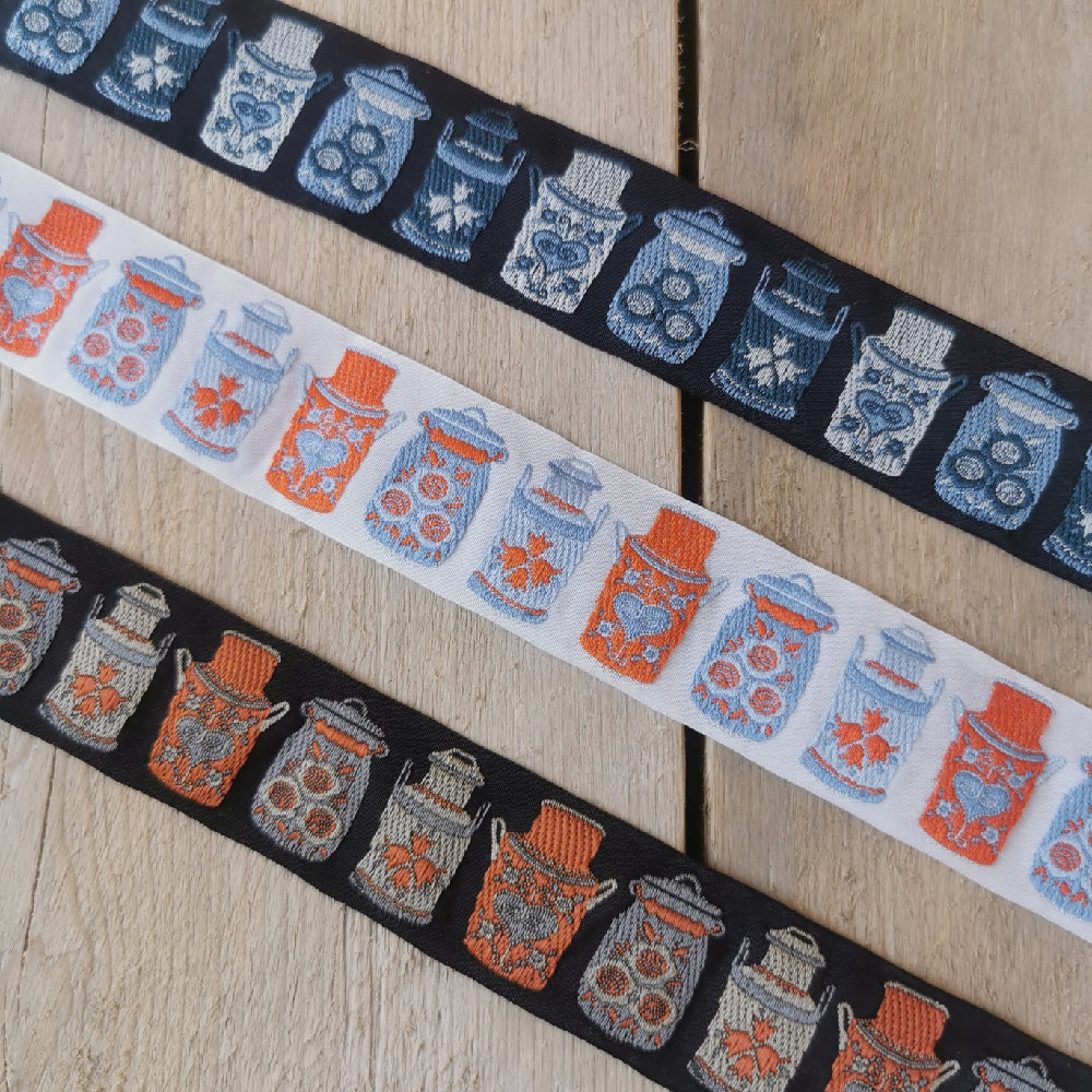 Kafka Milk Churn Ribbon 30mm wide - per 50cm length