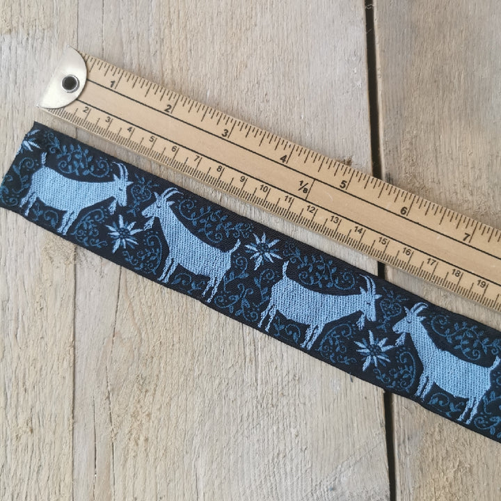Kafka Goat Ribbon 40mm wide - per 50cm length