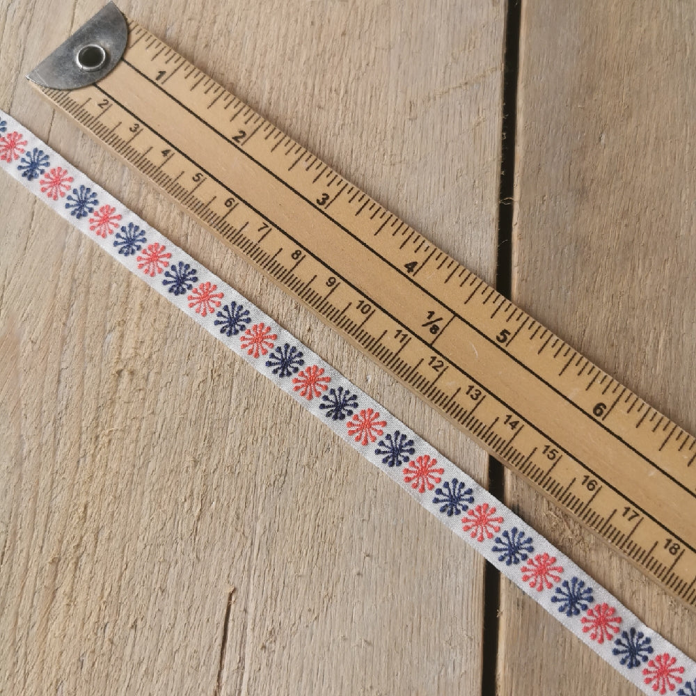 Kafka Jolly Flower Ribbon 10mm wide - per metre