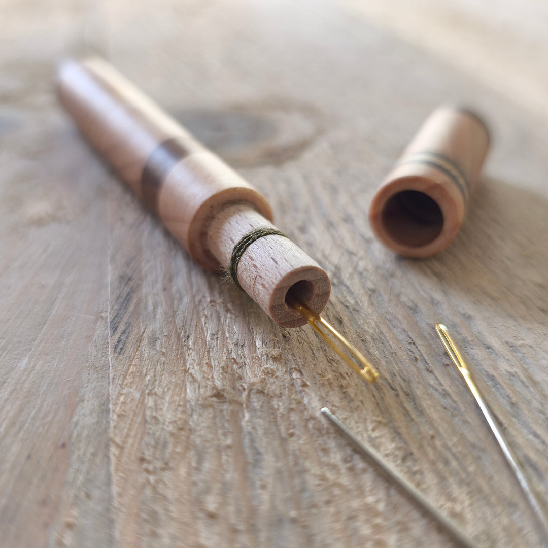 Wooden Needle Case - multi wood