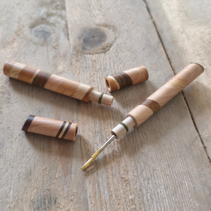 Wooden Needle Case - multi wood