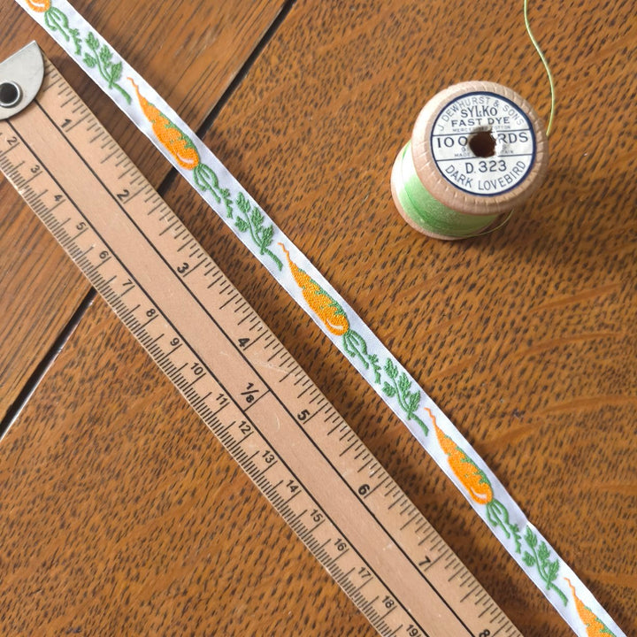 Kafka Carrot ribbon - 10mm wide - per metre