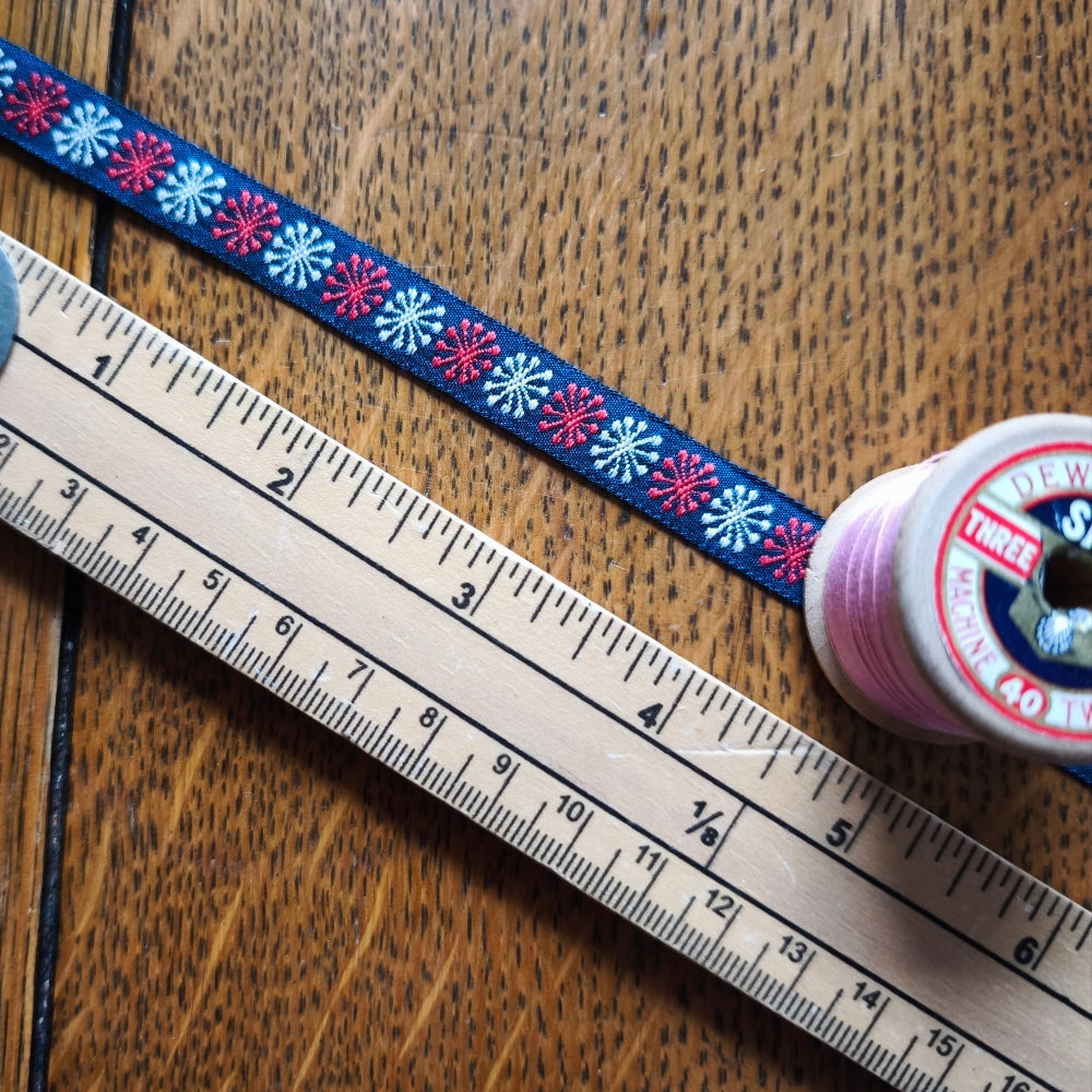 Kafka Jolly Flower Ribbon 10mm wide - per metre