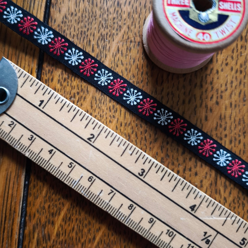 Kafka Jolly Flower Ribbon 10mm wide - per metre