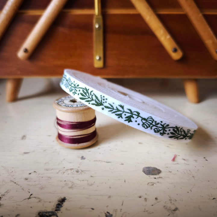 Kafka Narrow Herb Ribbon 10mm wide - per metre