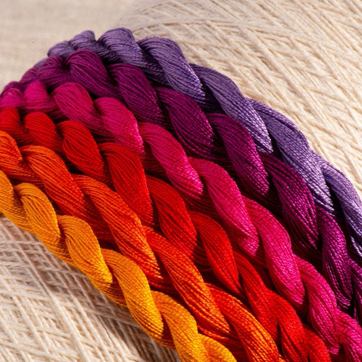Paint Box Threads - 6 Pack of Hand Dyed Cotton Threads Perle 12