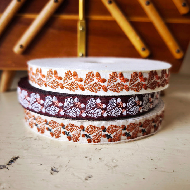 Kafka Acorn Ribbon - 15mm wide - per metre