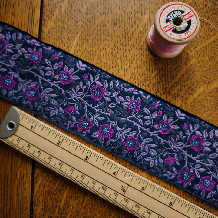 Kafka Dog Rose Ribbon 60mm wide - per 50 cm length