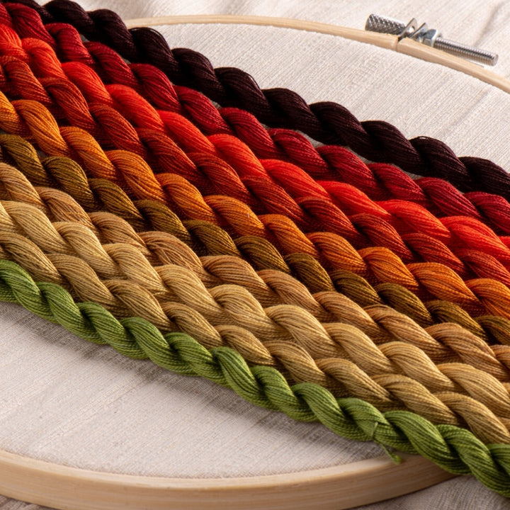 Paint Box Threads - 10 Pack of Hand Dyed Cotton Threads Perle 12