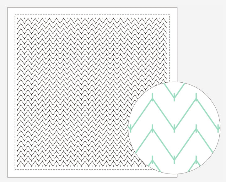 Daruma Yokota Sashiko Sampler Cloth - hitomezashi patterns - white