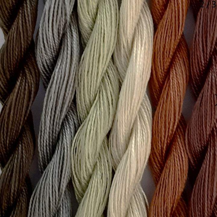 Paint Box Threads - 6 Pack of Hand Dyed Cotton Threads Perle 12