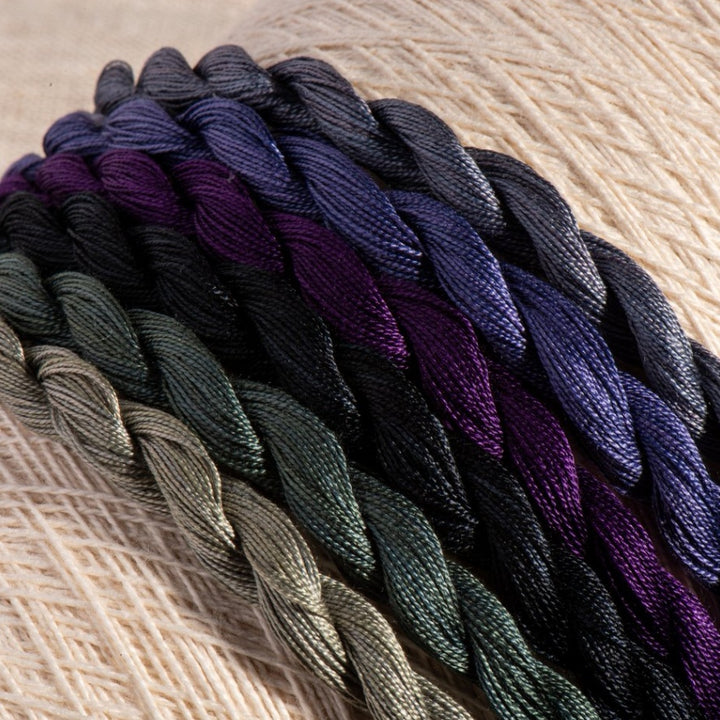 Paint Box Threads - 6 Pack of Hand Dyed Cotton Threads Perle 12