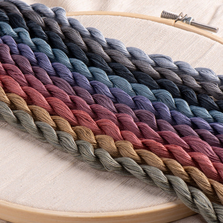 Paint Box Threads - 10 Pack of Hand Dyed Cotton Threads Perle 12