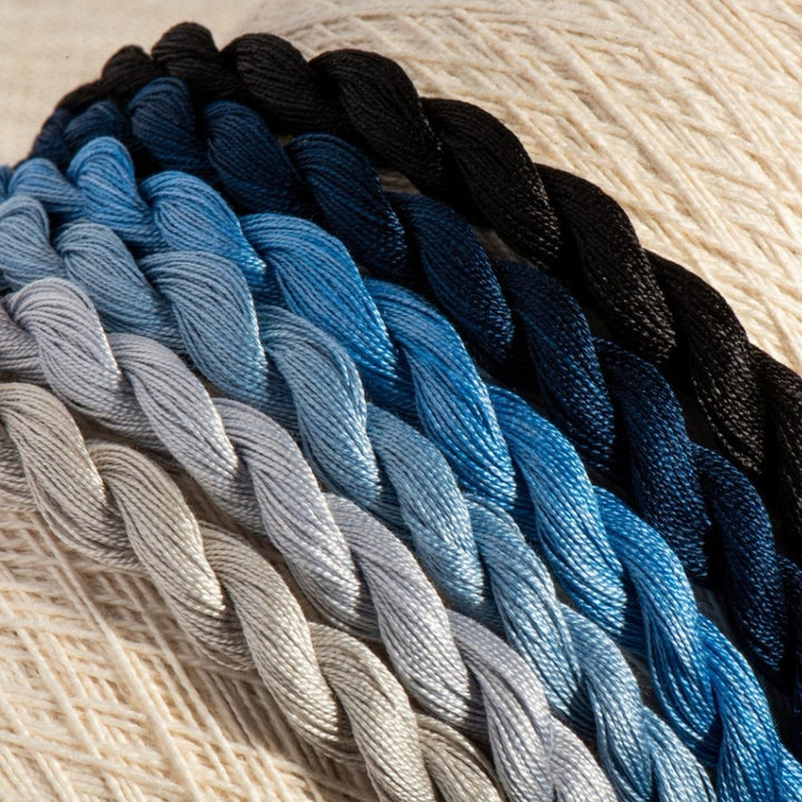 Paint Box Threads - 6 Pack of Hand Dyed Cotton Threads Perle 12