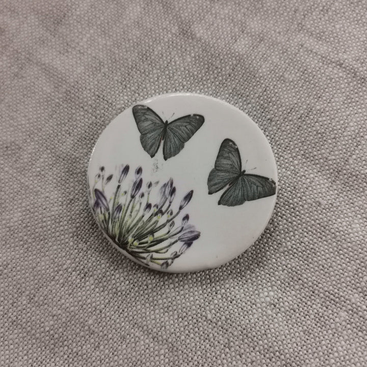 Ceramic Magnetic Needle Minder - botanical