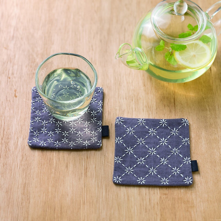 Cosmo Hidamari Sashiko Pair of Coasters Kit