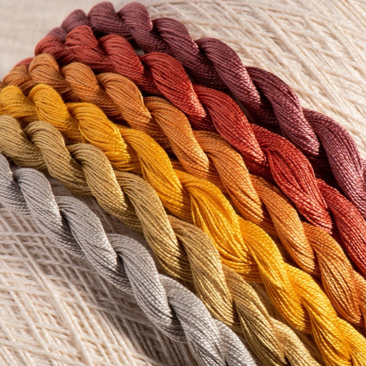 Paint Box Threads - 6 Pack of Hand Dyed Cotton Threads Perle 12