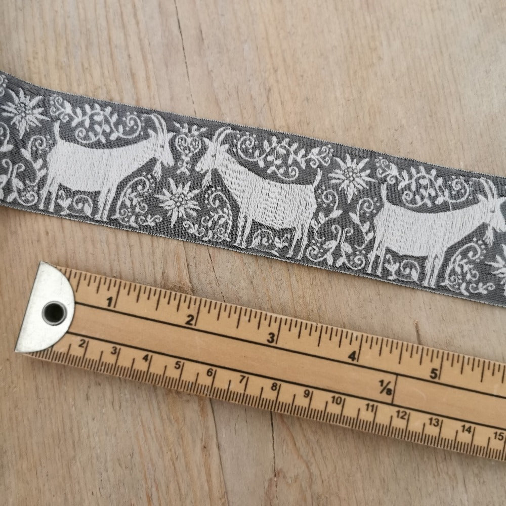Kafka Goat Ribbon 40mm wide - per 50cm length