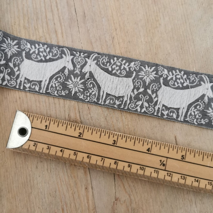 Kafka Goat Ribbon 40mm wide - per 50cm length