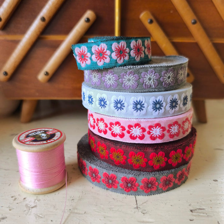 Kafka Blossom Ribbon - 15mm wide - per metre