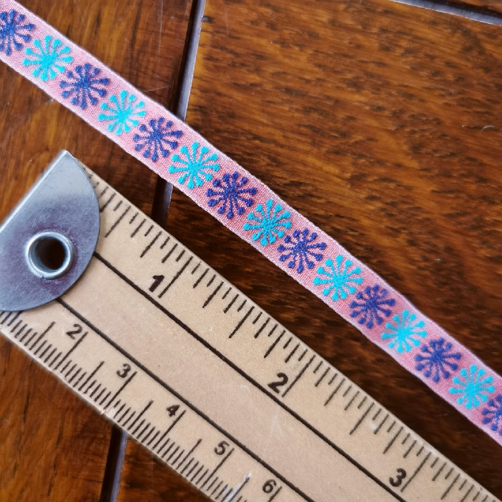 Kafka Jolly Flower Ribbon 10mm wide - per metre