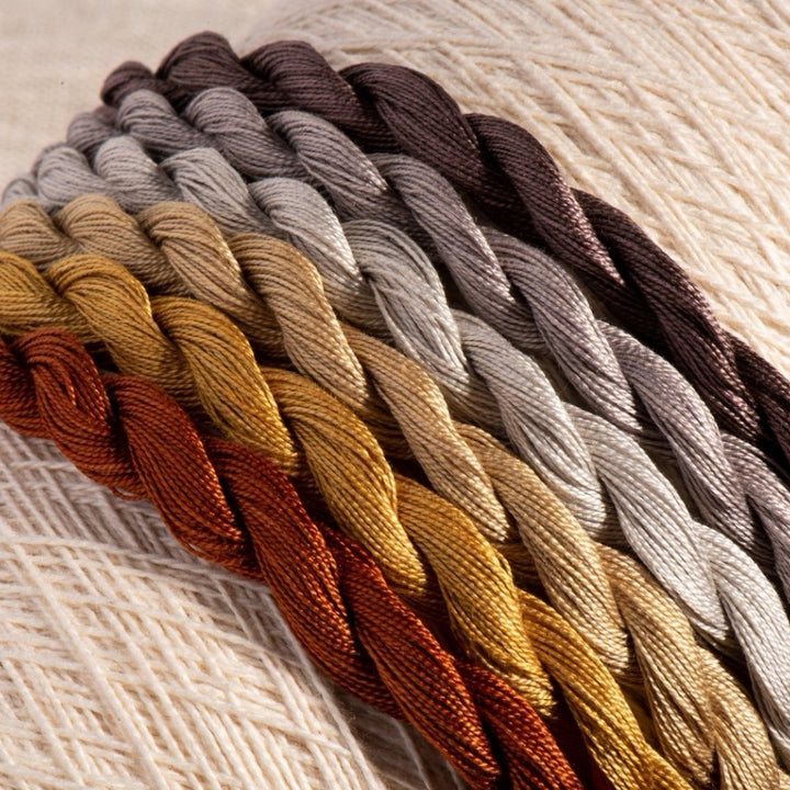 Paint Box Threads - 6 Pack of Hand Dyed Cotton Threads Perle 12
