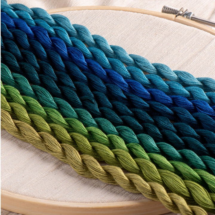 Paint Box Threads - 10 Pack of Hand Dyed Cotton Threads Perle 12