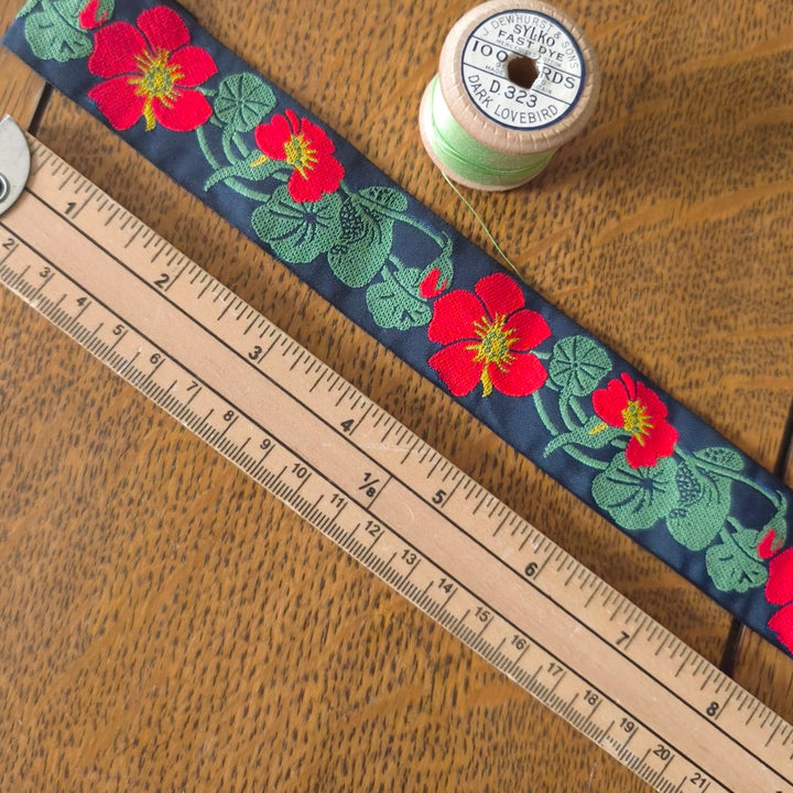 Kafka Nasturtium Ribbon 32mm wide - per 50cm length