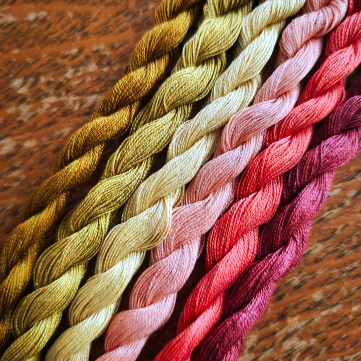 Paint Box Threads - 6 Pack of Hand Dyed Cotton Threads Perle 12