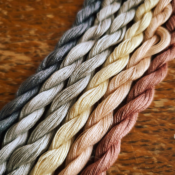 Paint Box Threads - 6 Pack of Hand Dyed Cotton Threads Perle 12