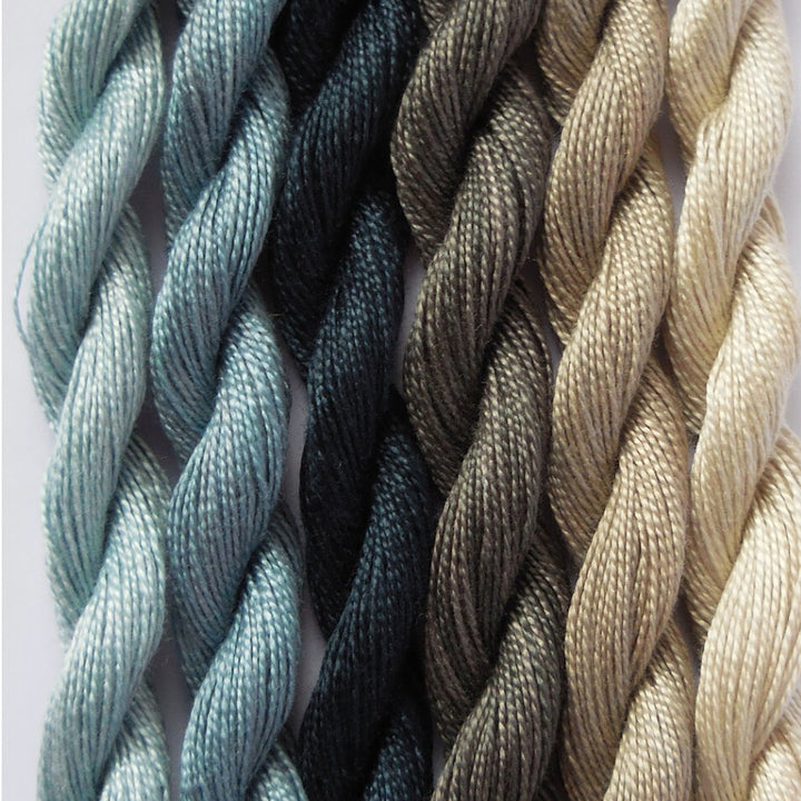 Paint Box Threads - 6 Pack of Hand Dyed Cotton Threads Perle 12