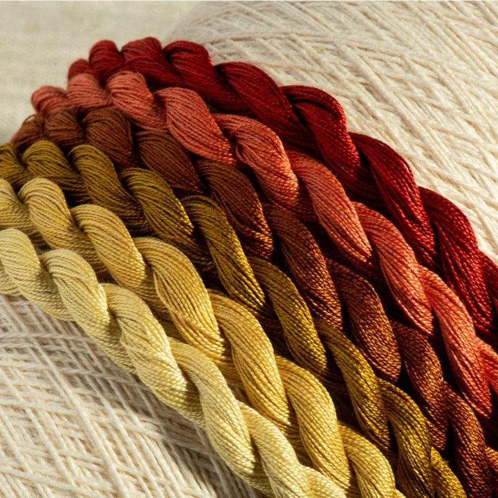 Paint Box Threads - 6 Pack of Hand Dyed Cotton Threads Perle 12