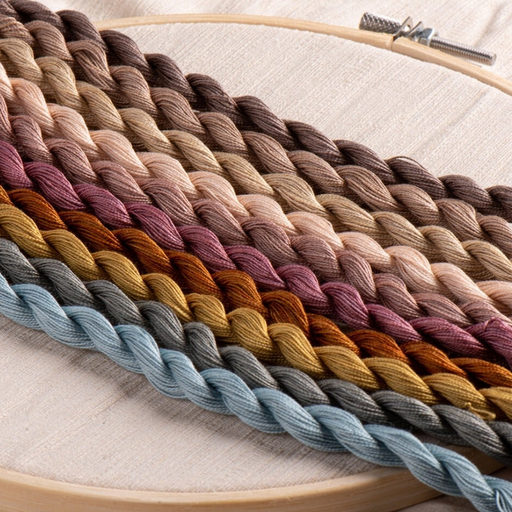 Paint Box Threads - 10 Pack of Hand Dyed Cotton Threads Perle 12
