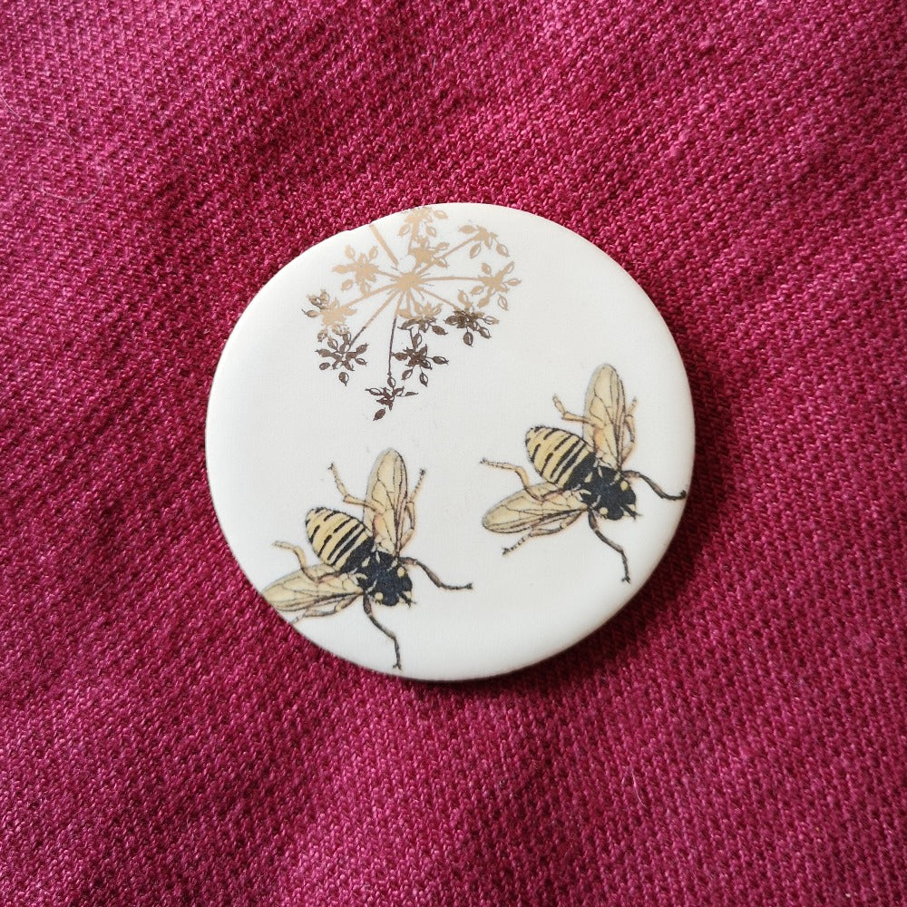 Ceramic Magnetic Needle Minder - botanical