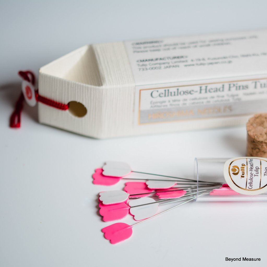 Tulip Hiroshima Cellulose-Head Tulip Pins (Pink Extra Fine)