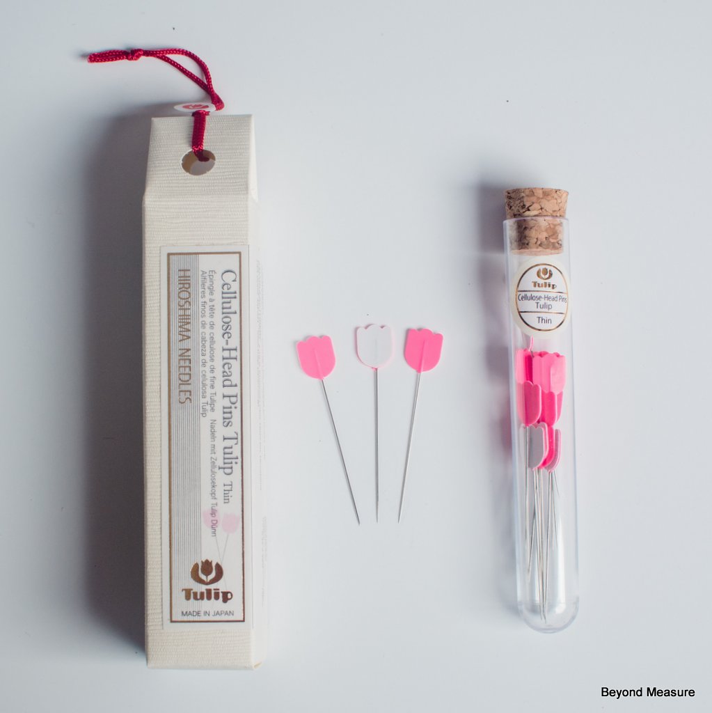 Tulip Hiroshima Cellulose-Head Tulip Pins (Pink Extra Fine)