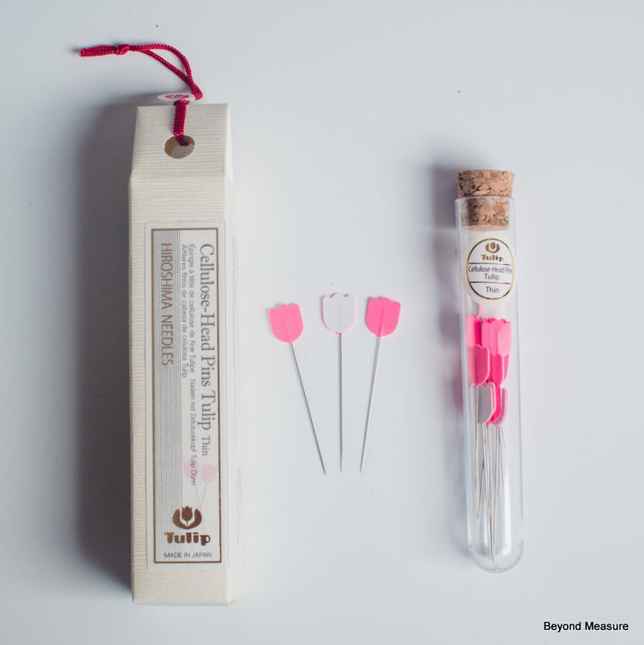 Tulip Hiroshima Cellulose-Head Tulip Pins (Pink Extra Fine)