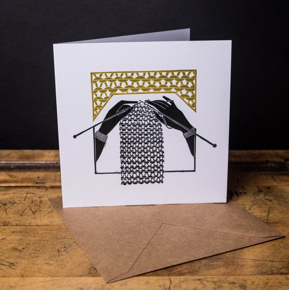 Garter Stitch Greetings Card