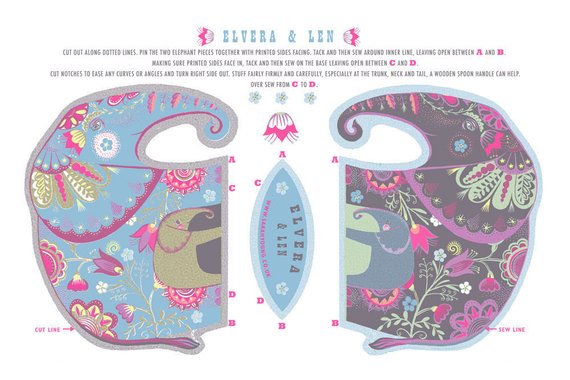 Sarah Young Cut and Sew Animal Teatowels