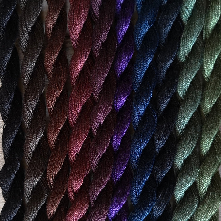 Paint Box Threads - 10 Pack of Hand Dyed Cotton Threads Perle 12