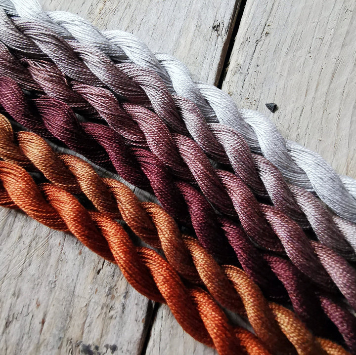Paint Box Threads - 6 Pack of Hand Dyed Cotton Threads Perle 12