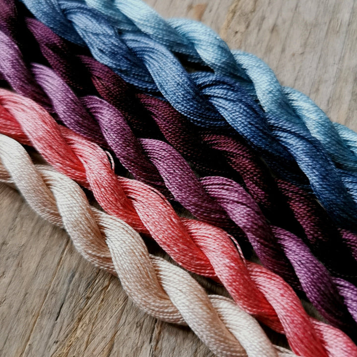 Paint Box Threads - 6 Pack of Hand Dyed Cotton Threads Perle 12