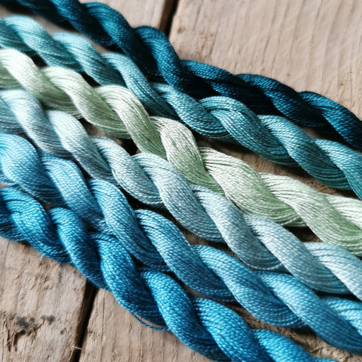 Paint Box Threads - 6 Pack of Hand Dyed Cotton Threads Perle 12
