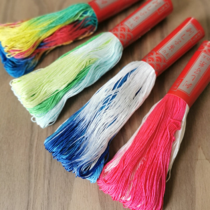 Daruma Yokota Sashiko Thread Thick - 100m skein variegated