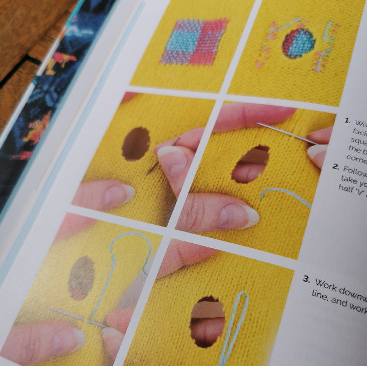 Visible Creative Mending for Knitwear by Flora Collingwood-Norris